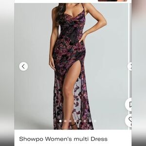 Maxi Dress Mesh Velvet